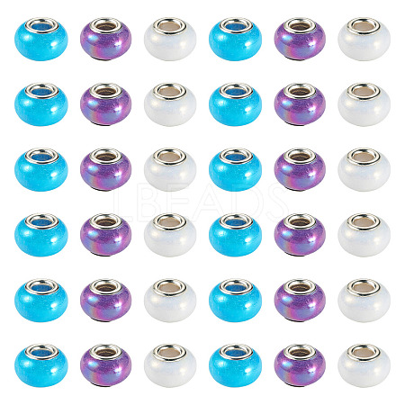 150Pcs Opaque Resin European Beads RESI-TA0004-72A-1
