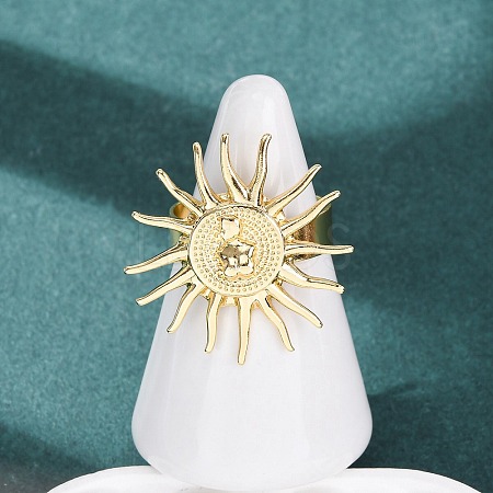 Brass Cuff Open Rings LS-RJEW-Z129-02G-03-1