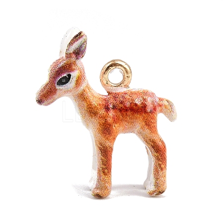 Animal Alloy Enamel Pendants X-ENAM-P264-03A-G-1