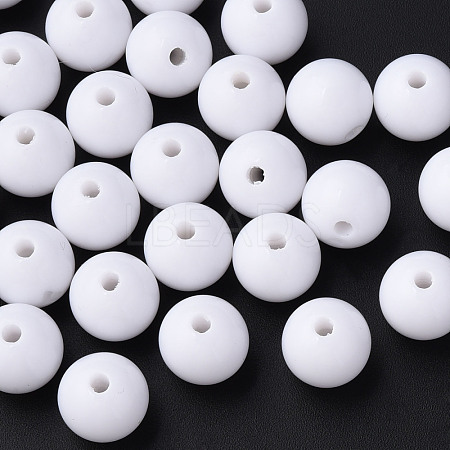 Opaque Acrylic Beads MACR-S370-C14mm-01-1