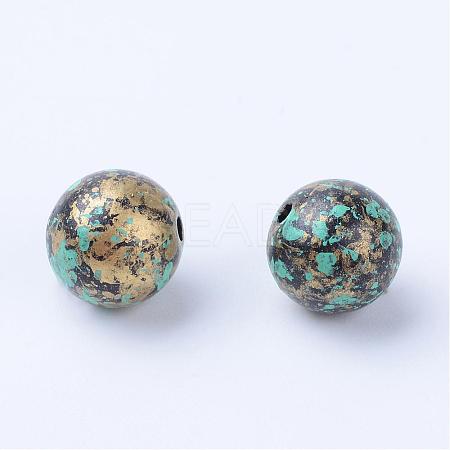 Antique Style Acrylic Beads OACR-S013-2012A-1