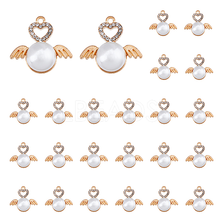40Pcs Alloy Rhinestone Pendants FIND-DC0002-97-1