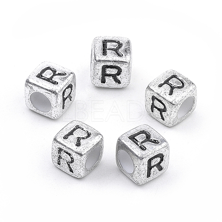 Plated Acrylic Beads X1-PB43C9308-R-1