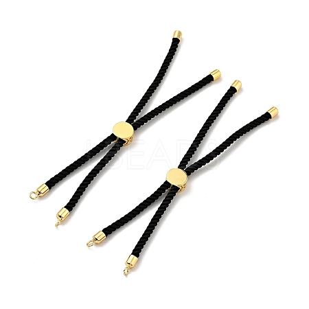 Half Finished Twisted Milan Rope Slider Bracelets FIND-G032-01G-06-1