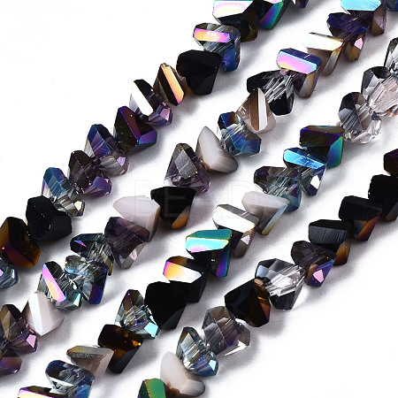 Electroplate Glass Beads Strands EGLA-N002-06E-1