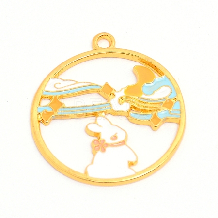 Alloy Enamel Pendants ENAM-WH0047-67G-RS-1