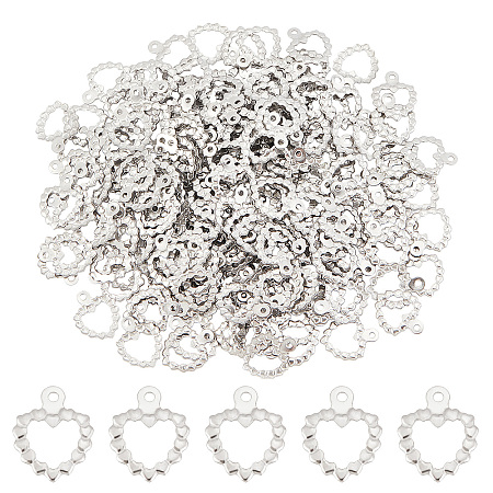 200Pcs 304 Stainless Steel Open Charms STAS-DC0005-92-1