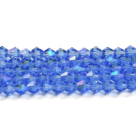Transparent Electroplate Glass Beads Strands EGLA-A039-T2mm-L07-1