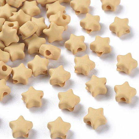 Spray Painted Acrylic Beads MACR-S373-45-O07-1
