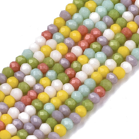 Opaque Glass Beads Strands X-GLAA-N041-005A-01-1