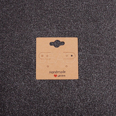 Square Kraft Paper Earring Display Cards WG43334-01-1