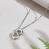 1pc Brass Chain with Alloy Letter Pendants Necklaces NJEW-LP0001-41S-P-3