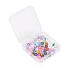 50Pcs 10 Colors Synthetic Moonstone Beads Strands G-YW0001-08-4