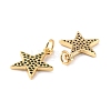 Brass Micro Pave Clear Cubic Zirconia Charms ZIRC-Z018-15G-E-2
