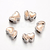Heart Alloy European Large Hole Beads PALLOY-O065-28-1