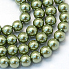 Baking Paint Pearlized Glass Pearl Round Bead Strands HY-Q003-6mm-49-1