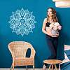 Mandala Yoga Pattern PVC Self Adhesive Wall Stickers DIY-WH0377-220-3