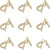 Brass Micro Pave Clear Cubic Zirconia Toggle Clasps KK-NB0002-37G-NF-1