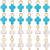 60Pcs Dyed Synthetic Turquoise Pendants FIND-BM0001-60A-1