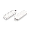 304 Stainless Steel Pendant Cabochon Settings STAS-N108-65P-2