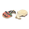Rack Plating Alloy Enamel Pendants LS-ENAM-S126-066-NR-3