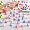 100Pcs 15mm Silicone Beads Multicolor Round Silicone Beads Kit Loose Bulk Silicone Beads for Keychain Making Necklace Bracelet Crafts JX325A-3