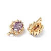 Brass Pave Dark Orchid Cubic Zirconia Multi-Strand Links FIND-Z029-11A-2