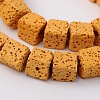 Synthetic Lava Rock Bead Strands G-N0104-8mm-13-1