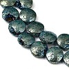 Electroplated Natural Lava Rock Beads Strands G-K388-01H-2