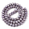 Electroplate Glass Beads Strands EGLA-A044-P8mm-B13-3