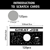 CRASPIRE 120 Sheets Rectangle Coated Scratch Off Film Reward Cards DIY-CP0006-93C-2