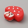 Mushroom Food Grade Eco-Friendly Silicone Beads LS-SIL-WH0010-14A-2