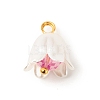 Spray Painted ABS Plastic Imitation Pearl Charms PALLOY-JF01603-04-3