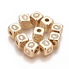 Brass Micro Pave Cubic Zirconia Beads KK-K238-16G-Q-1
