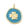 Brass Enamel Pendants KK-P293-11G-02-1