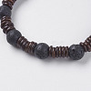 Natural Lava Rock Beads Stretch Bracelets BJEW-E326-08-2