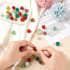 35Pcs 7 Style Handamde Bumpy Lampwork Beads LAMP-CD0001-11-4