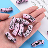 Opaque Spray Painted Acrylic Beads MACR-S372-001F-B03-5