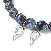 Alloy Wings Charm Bracelets BJEW-JB12691-3