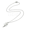 Non-Tarnish 304 Stainless Steel Pendant Necklace for Women NJEW-JN04387-04-4