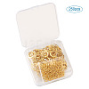 Brass Huggie Hoop Earring Findings & Open Jump Rings KK-TA0007-83G-3