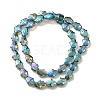 Transparent Electroplate Glass Beads Strands EGLA-F159-FR02-2