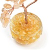 Natural Yellow Quartz Chips Tree of Life Decorations DJEW-B013-01C-3