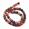 Natural Striped Agate/Banded Agate Beads Strands G-I261-C05-8mm-2