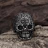Punk Rock Style 316L Surgical Stainless Steel Skull Finger Rings for Men RJEW-BB01212-8AS-3
