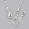 Brass Snake Chain Necklaces X-MAK-T006-11A-S-2