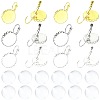 30Pcs 3 Colors Brass DIY Leverback Earring Settings KK-FS0002-10-1