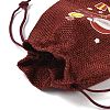 Christmas Theme Jute Cloth Storage Bags ABAG-F010-01B-05-4
