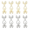 4Pcs Locking Double Brass Bead Tips KK-YW0004-92LG-2