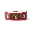 25 Yards Flat Christmas Theme Printed Polyester Grosgrain Ribbon OCOR-C004-04D-2